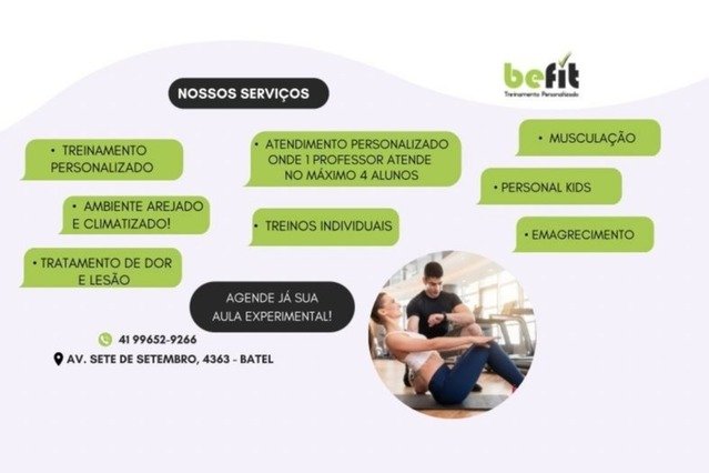 Imagem 1 da galeria do parceiro BE FIT TREINAMENTO